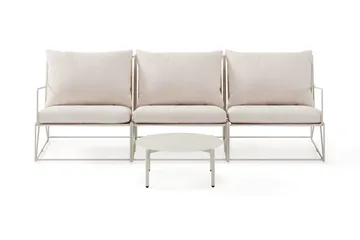 Usteryd Utesoffa 3-sits med Usteryd Soffbord - Beige - Utemöbler - Loungemöbler - Soffgrupp utomhus
