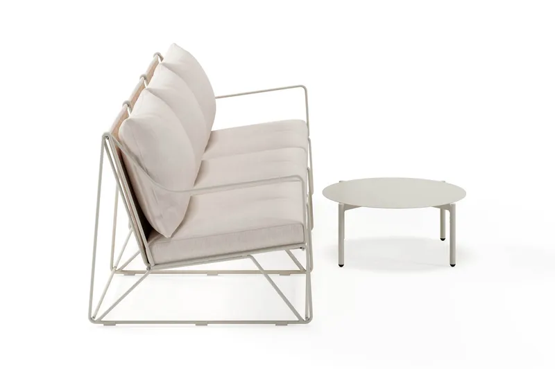 Usteryd Utesoffa 3-sits med Usteryd Soffbord - Beige - Utemöbler - Loungemöbler - Soffgrupp utomhus