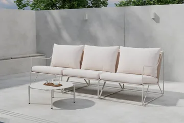Usteryd Utesoffa 3-sits med Usteryd Soffbord - Beige - Utemöbler - Loungemöbler - Soffgrupp utomhus
