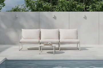 Usteryd Utesoffa 3-sits med Usteryd Soffbord - Beige - Utemöbler - Loungemöbler - Soffgrupp utomhus