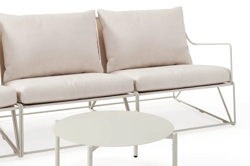 Usteryd Utesoffa 3-sits med Usteryd Soffbord - Beige - Utemöbler - Loungemöbler - Soffgrupp utomhus