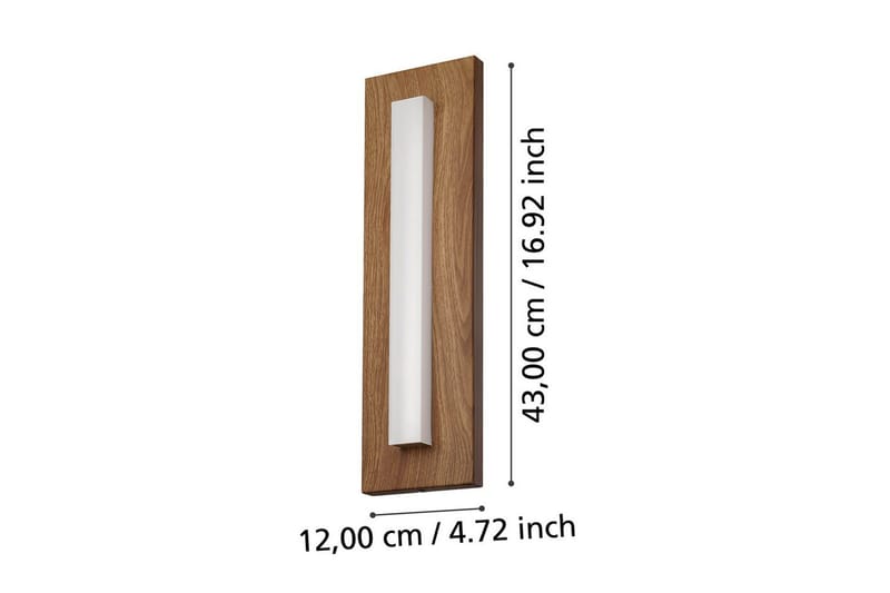 Vägglampa Utebelysning Eglo Bitetto - Vit/Brun - Trädgård & spabad - Utemiljö - Altan & terrass - Altanbelysning