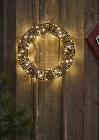 Vicke Wreath Utomhusdekoration belysning 40 cm - brun - Trädgård & spabad - Utemiljö - Altan & terrass - Altanbelysning