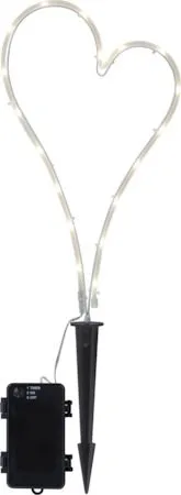 Decorationheart LED Gravljus 21 cm - vit - Trädgård & spabad - Utemiljö - Entré - Entrébelysning
