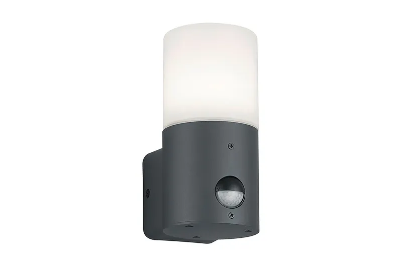 Hoosic Vägglampa E27 rörelsessensor antracit, Vit