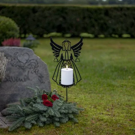 Flamme Deco LED Gravljus 21.5 cm - svart - Trädgård & spabad - Utemiljö - Entré - Entrébelysning