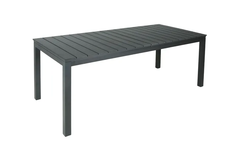 Tunis Rektangulärt Stort Förlängningsbart Matbord utomhus 205/305x90 cm i metall plast - Svart - Utemöbler - Utebord & trädgårdsbord - Matbord utomhus