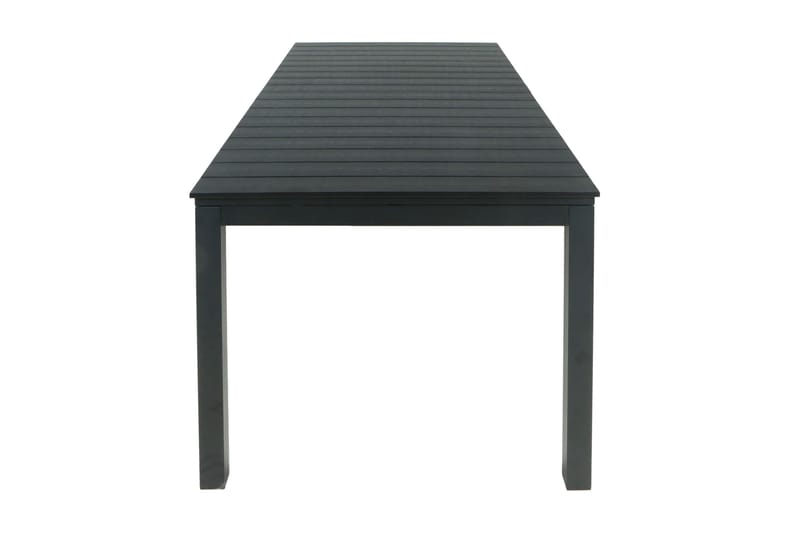 Tunis Rektangulärt Stort Förlängningsbart Matbord utomhus 205/305x90 cm i metall plast - Svart - Utemöbler - Utebord & trädgårdsbord - Matbord utomhus