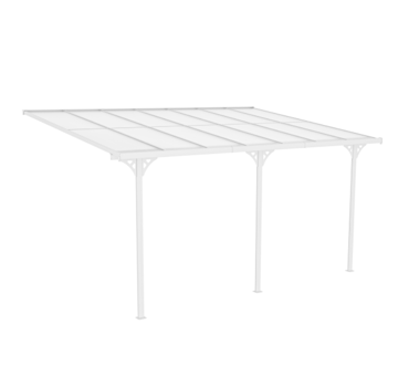 Altantak 4,3x3 m | Kanalplast / Aluminium | Extra hög | Vit - Trädgård & spabad - Uterum & fritidshus - Byggsats uterum - Uterum tak