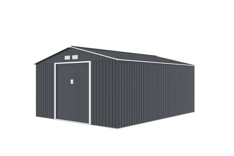 Stort Förråd och redskapsbod Jerone 15,3 m² Mörkgrå - Trädgård & spabad - Uterum & fritidshus - Förråd & bodar - Förrådsbod