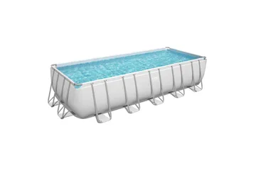 Bestway Power Steel Ovanmarkspool 6,4x2,74m - Grå - Trädgård & spabad - Utomhusbad - Pool - Pool ovan mark