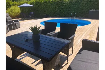 Pool ovan mark Planet Pool Planet Pool Stålväggspool Premium Rund 4,2x1,2m Inbyggd L:Pe Grå - Trädgård & spabad - Utomhusbad - Pool - Pool ovan mark