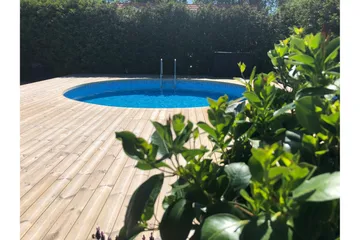 Pool ovan mark Planet Pool Planet Pool Stålväggspool Premium Rund 4,2x1,2m Inbyggd L:Pe Grå - Trädgård & spabad - Utomhusbad - Pool - Pool ovan mark
