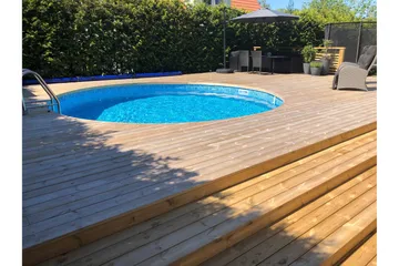 Pool ovan mark Planet Pool Planet Pool Stålväggspool Premium Rund 4,2x1,2m Inbyggd L:Pe Grå - Trädgård & spabad - Utomhusbad - Pool - Pool ovan mark
