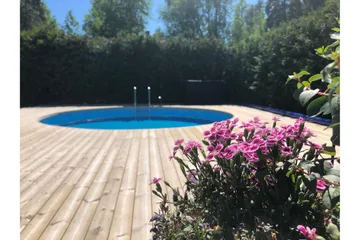 Pool ovan mark Planet Pool Planet Pool Stålväggspool Premium Rund 4,2x1,2m Inbyggd L:Pe Grå - Trädgård & spabad - Utomhusbad - Pool - Pool ovan mark