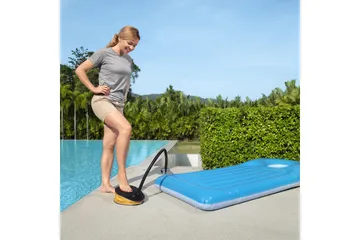 Bestway Air step Pro - fotpump 28x22cm Gul - Bestway - Trädgård & spabad - Utomhusbad - Pool & sparengöring - Cirkulationspump & poolpump
