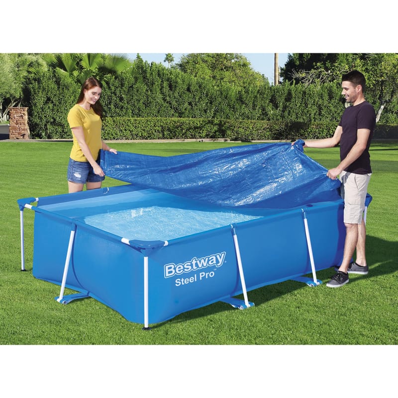Rektangulärt poolöverdrag Flowclear™ 2,59 x 1,7m Blå - Bestway - Trädgård & spabad - Utomhusbad - Pool & spatillbehör - Övriga pooltillbehör