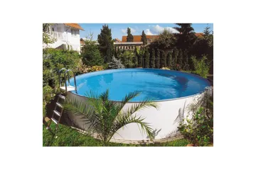 Stålväggspool Planet Pool Premium Rund Ø 3,5 m, Persia Blå, 1,2 m - Ø 3,5 m, Persia Blå, 1,2 m - Trädgård & spabad - Utomhusbad - Pool - Pool ovan mark