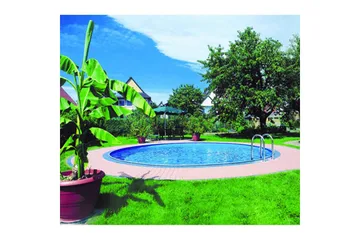 Stålväggspool Planet Pool Premium Rund Ø 3,5 m, Persia Blå, 1,2 m - Ø 3,5 m, Persia Blå, 1,2 m - Trädgård & spabad - Utomhusbad - Pool - Pool ovan mark