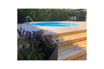Stålväggspool Planet Pool Premium Rund Ø 3,5 m, Persia Blå, 1,2 m - Ø 3,5 m, Persia Blå, 1,2 m - Trädgård & spabad - Utomhusbad - Pool - Pool ovan mark