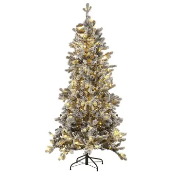 Tatlow Snöig Plastgran 180 cm med Belysning - Grön|Vit - Inredning - Julpynt & helgdekoration - Julpynt & juldekoration - Plastgran