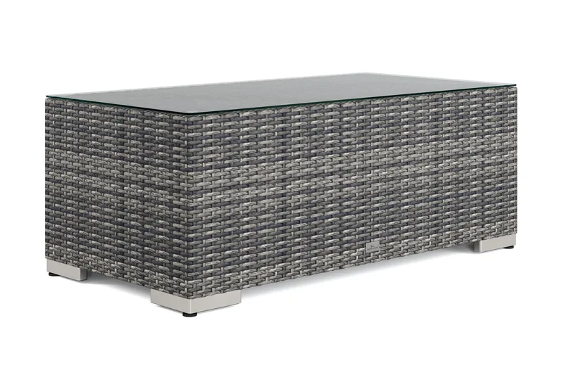 Bahamas Soffbord Utomhus 113x58 cm Konstrotting - Grå - Utemöbler - Balkong - Balkongmöbler - Balkongbord