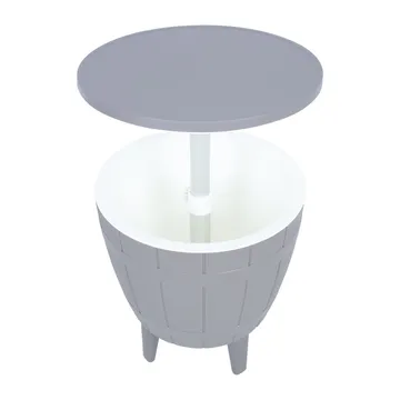 Barset Nova 3 i 1 plast - Grå - Utemöbler - Balkong - Balkongmöbler - Balkongbord