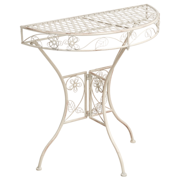 Bistrobord utomhus Yaviza 80 cm Järn - Beige - Utemöbler - Balkong - Balkongmöbler - Balkongbord