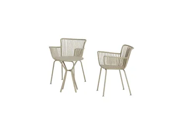 Cafégrupp Sifnos Utomhus - Beige - Utemöbler - Balkong - Balkongmöbler - Balkonggrupp & balkongset