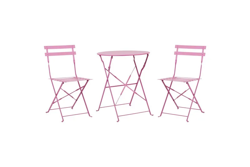 Cafeset Fiori Rosa - Rosa - Utemöbler - Balkong - Balkongmöbler - Balkonggrupp & balkongset