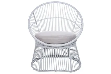 Cafeset Mesyna Vit/Beige - Vit/Beige - Utemöbler - Balkong - Balkongmöbler - Balkonggrupp & balkongset