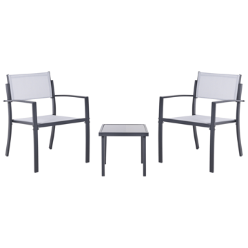Caféset utomhus Tavoleto Stål - Grå - Utemöbler - Balkong - Balkongmöbler - Balkonggrupp & balkongset
