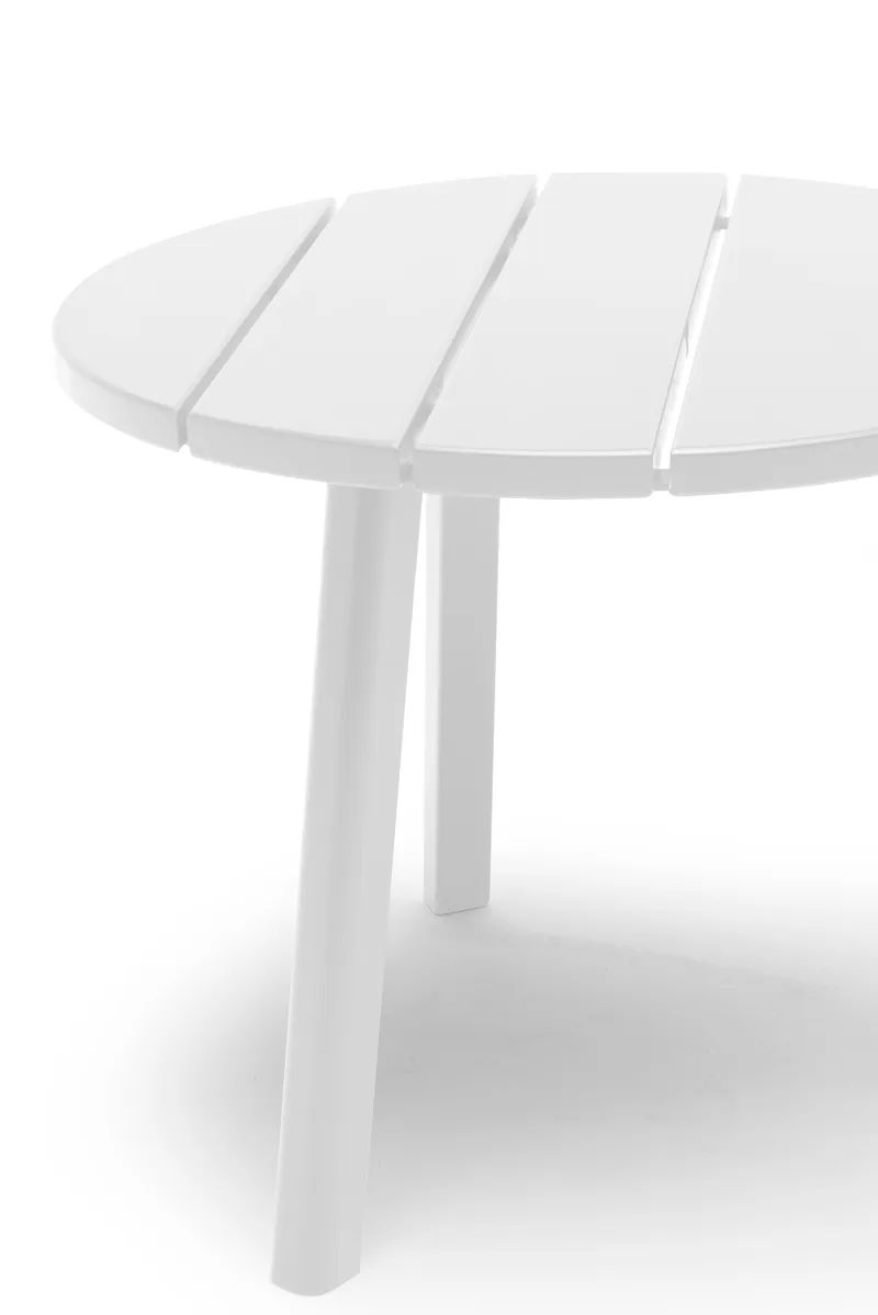 Hillerstorp Tennessee Sidobord Ø50 cm - Vit - Utemöbler - Balkong - Balkongmöbler - Balkongbord