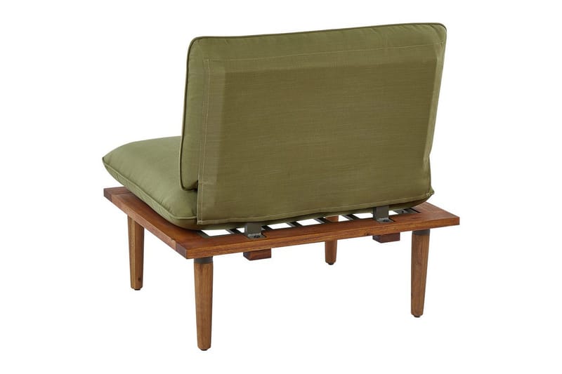 Loungegrupp med bord Frascati Grönt/ljust trä, 4-Sits - Grönt/ljust trä, 4-Sits - Utemöbler - Loungemöbler - Soffgrupp utomhus