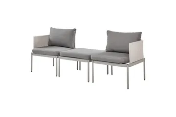 Loungegrupp Terracina Grå - Grå - Utemöbler - Balkong - Balkongmöbler - Balkonggrupp & balkongset