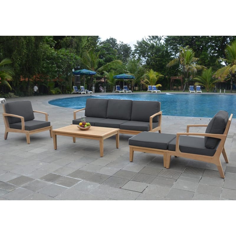 Soffbord Maldive 120x80x45 cm teak - Brun - Utemöbler - Balkong - Balkongmöbler - Balkongbord