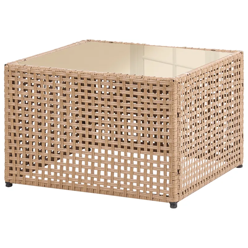 Soffbord utomhus Omegana 66 cm Konstrotting, Beige