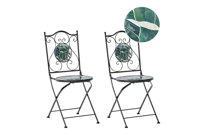 Trädgårdsstol set om 2 Cozzana - Utemöbler - Balkong - Balkongmöbler - Balkongstol