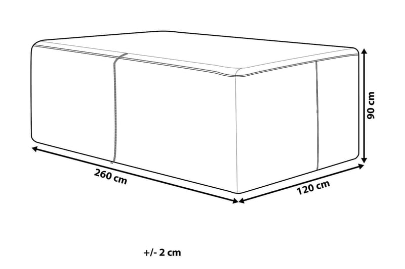 Viareggio Regnskydd 120|260 cm - Grå - Utemöbler - Dynförvaring & möbelskydd - Överdrag utemöbler