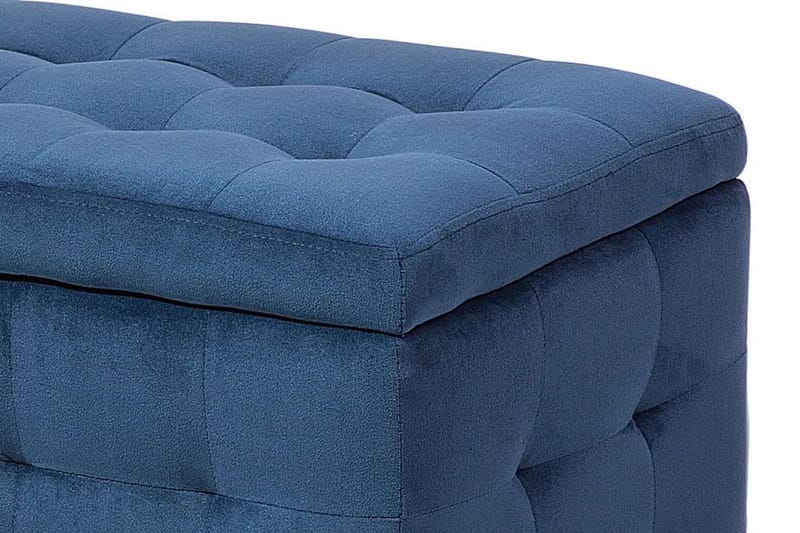 Michigan Dynbo| 42|72|40 cm - Blå - Möbler - Stolar & fåtöljer - Pall & puff - Fotpall - Chesterfield fotpall