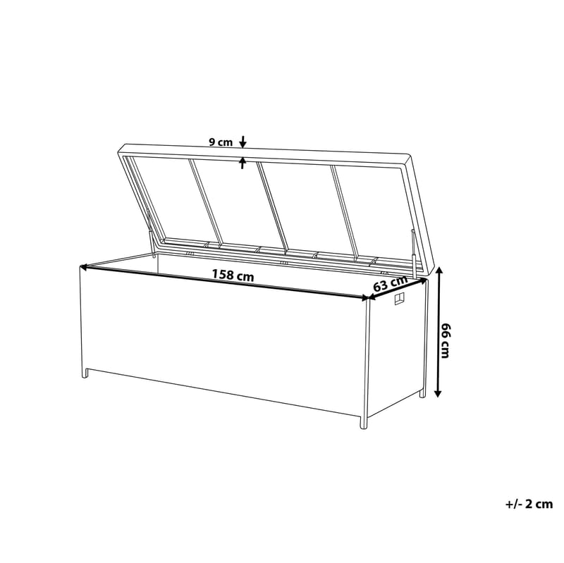Modena Dynlåda 158 cm - Vit - Utemöbler - Dynförvaring & möbelskydd - Dynboxar & dynlådor