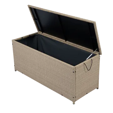 Dynbox i konstrotting | 420L | Beige - Utemöbler - Dynförvaring & möbelskydd - Dynboxar & dynlådor