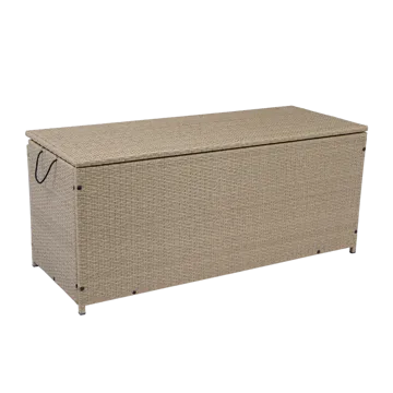 Dynbox i konstrotting | 420L | Beige - Utemöbler - Dynförvaring & möbelskydd - Dynboxar & dynlådor