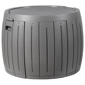 Förvaringslåda utomhus Prinos 56x56 cm - Grå - Utemöbler - Dynförvaring & möbelskydd - Dynboxar & dynlådor