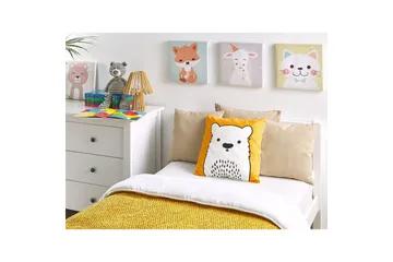 Prydnadskuddar Waranasi set om 2 Orange/Vit/Svart - Orange/Vit/Svart - Textil & mattor - Barntextilier - Barnsängkläder - Barnkuddar