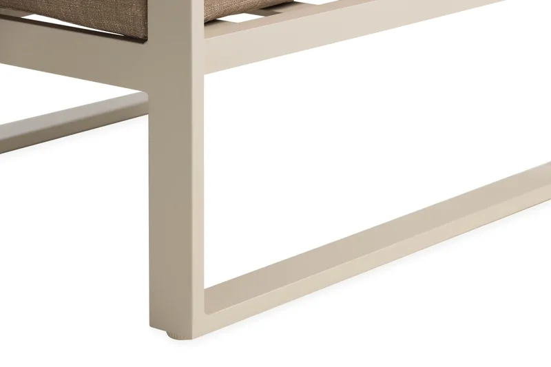 Aspvik Soffgrupp Utomhus 5-sits Aluminium - Mörk Beige / Vit - Utemöbler - Loungemöbler - Soffgrupp utomhus