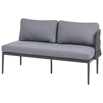 Hörnsoffa utomhus med Bord 3-Sits Leffe Högervänd - Grå - Utemöbler - Loungemöbler - Soffgrupp utomhus