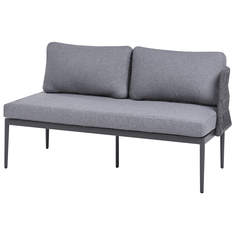 Hörnsoffa utomhus med Bord 3-Sits Leffe Högervänd - Grå - Utemöbler - Loungemöbler - Soffgrupp utomhus