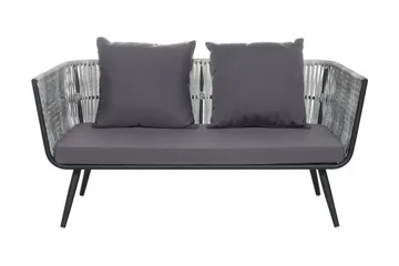 Ragusa Loungegrupp Utomhus 156 cm - Grå - Utemöbler - Loungemöbler - Loungegrupp & Loungeset