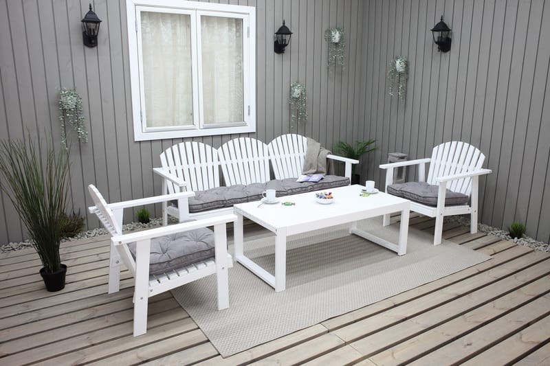 Rolston Loungeset - Vit - Utemöbler - Loungemöbler - Loungegrupp & Loungeset